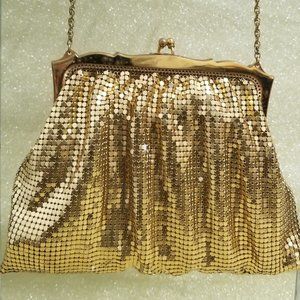 Gold Mesh Vintage Evening Bag by Whiting and Davis